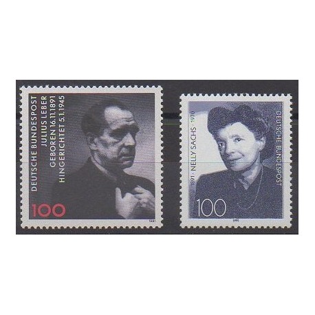 Allemagne - 1991 - No 1406/1407 - Célébrités