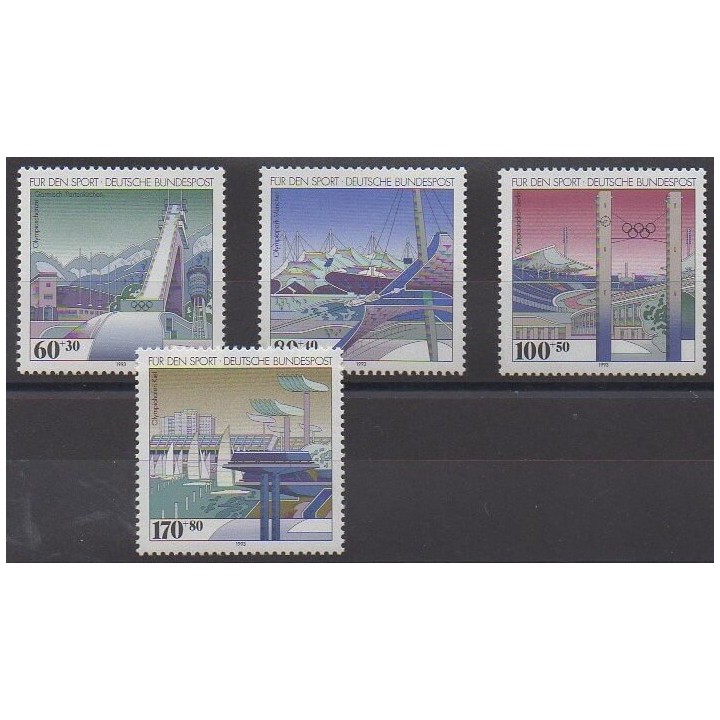 Acheter cette série de timbres d'Allemagne réunifiée de l'année 1993 (No 1482/1485).