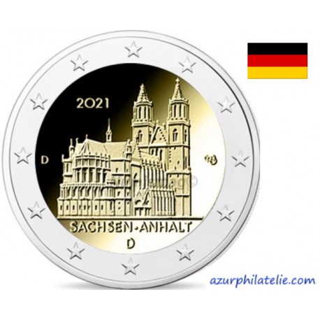 2 euro commémorative - Allemagne - 2021 - Saxe-Anhalt - Cathédrale de Magdeburg - UNC
