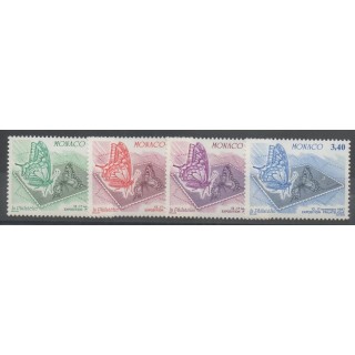 Timbres - papillons - Monaco - 1987- No 1585/1588