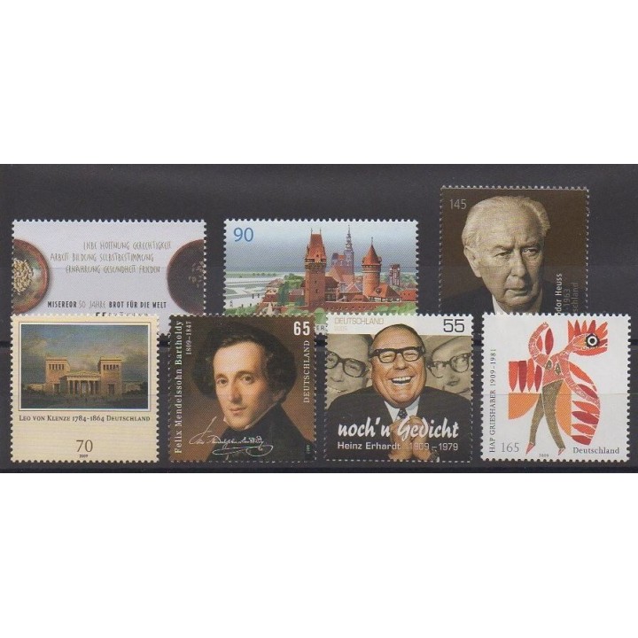 Buy this set of stamps of Reunited Germany of the year 2009 (Nb 2541/2547).