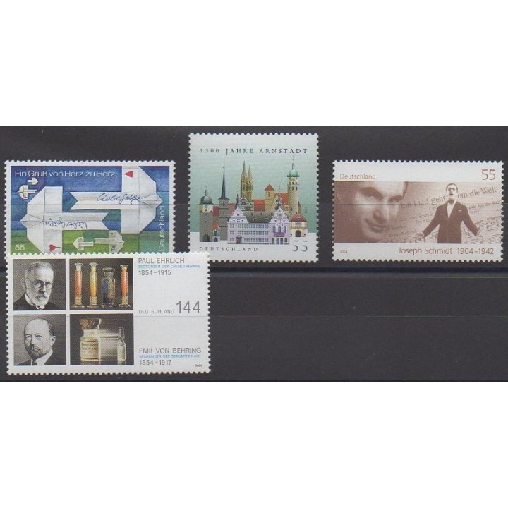Acheter cette série de timbres d'Allemagne réunifiée de l'année 2004 (No 2211/2214).