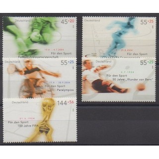 Buy this set of stamps of Reunited Germany of the year 2004 (Nb 2206/2210).