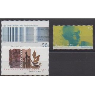 Buy this set of stamps of Reunited Germany of the year 2002 (Nb 2097/2099).