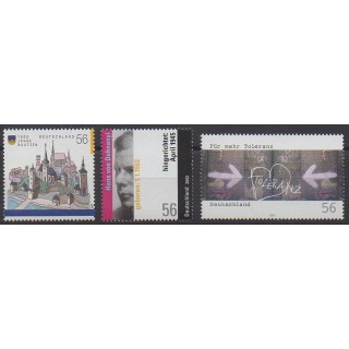 Acheter cette série de timbres d'Allemagne réunifiée de l'année 2002 (No 2064/2066).