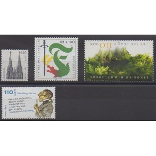 Acheter cette série de timbres d'Allemagne réunifiée de l'année 2001 (No 2038/2041).