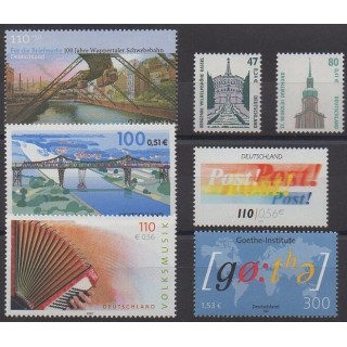 Acheter cette série de timbres d'Allemagne réunifiée de l'année 2001 (No 2007/2013).
