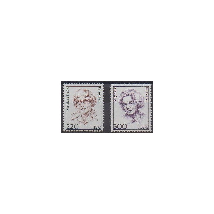 Acheter cette série de timbres d'Allemagne réunifiée de l'année 2001 (No 1990/1991).