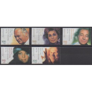 Acheter cette série de timbres d'Allemagne réunifiée de l'année 2000 (No 1975/1979).