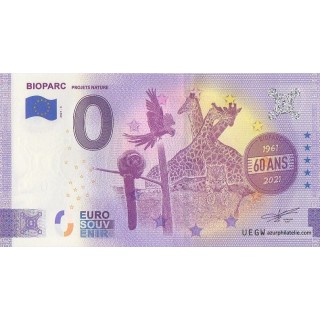 Billet souvenir touristique - 2021-3 - Bioparc - Projets Nature - (Maine-et-Loire)