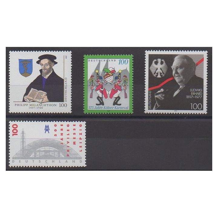Acheter cette série de timbres d'Allemagne de l'année 1997 (No 1734/1737).