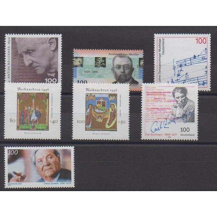 Acheter cette série de timbres d'Allemagne de l'année 1996 (No 1720/1726).