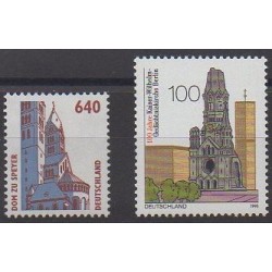 Allemagne - 1995 - No 1643/1644 - Églises