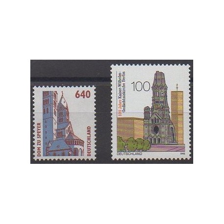 Germany - 1995 - Nb 1643/1644 - Churches