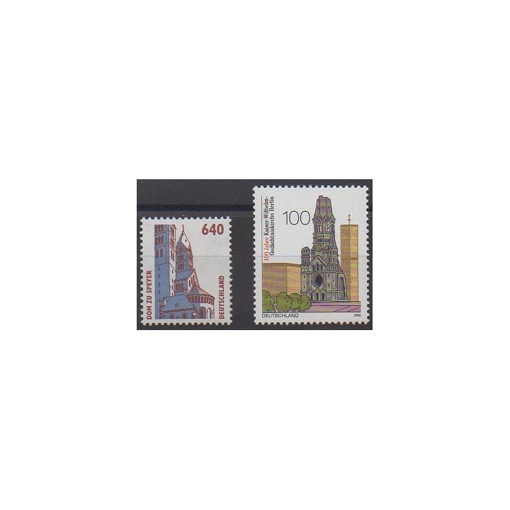 Acheter cette série de timbres d'Allemagne de l'année 1995 (No 1643/1644).