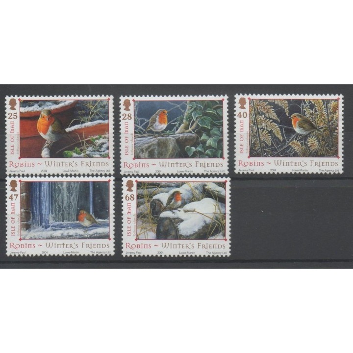 Timbres - oiseaux - Man (Ile de) - 2004- No 1199/1203
