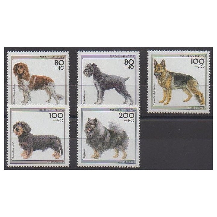Buy this set of stamps of Germany of the year 1995 (Nb 1629/1633).