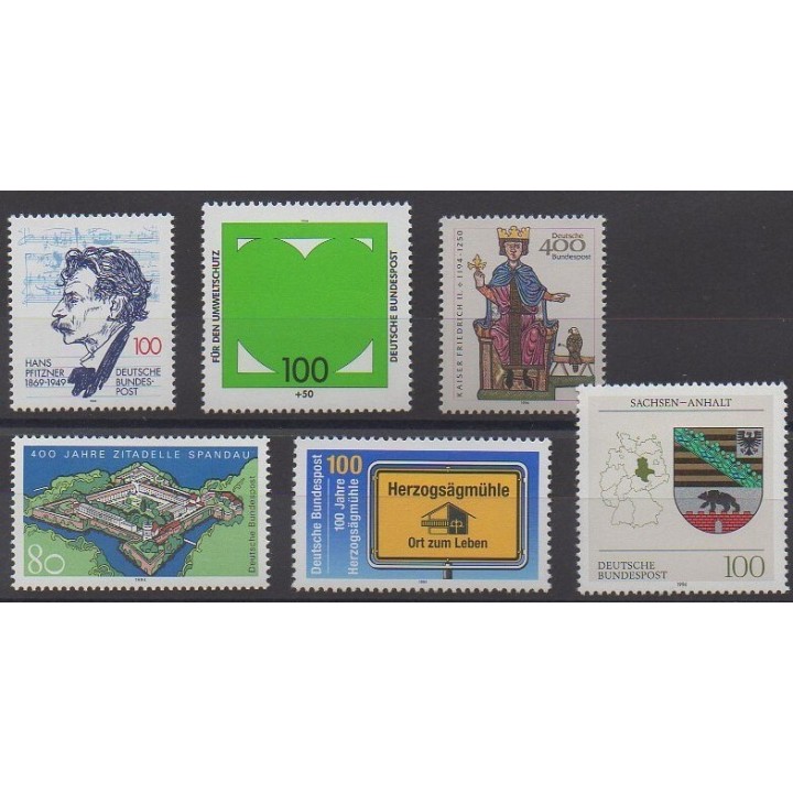 Buy this set of stamps of Germany of the year 1994 (Nb 1565/1570).