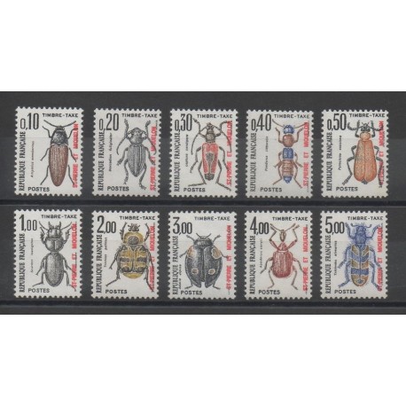 Timbres - insectes - Saint-Pierre et Miquelon - Poste - 1986- No T82/T91