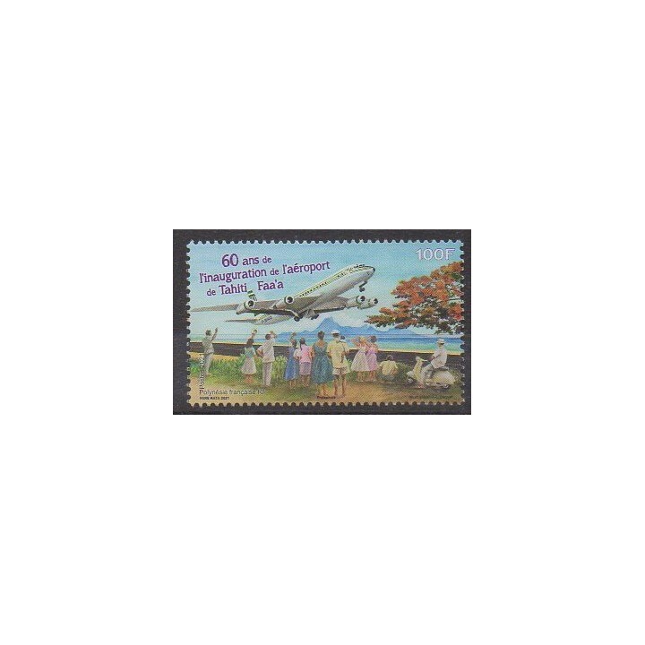 Acheter ce timbre de Polynésie de l'année 2021 (Aéroport de Tahiti).
