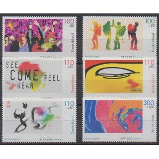 Buy this set of stamps of Germany of the year 2000 (Nb 1950/1955).