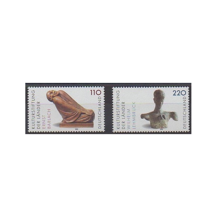 Acheter cette série de timbres d'Allemagne de l'année 1999 (No 1895/1896).