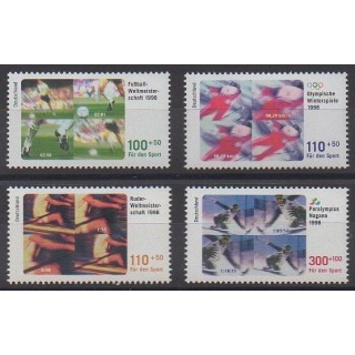 Acheter cette série de timbres d'Allemagne de l'année 1998 (No 1800/1803).