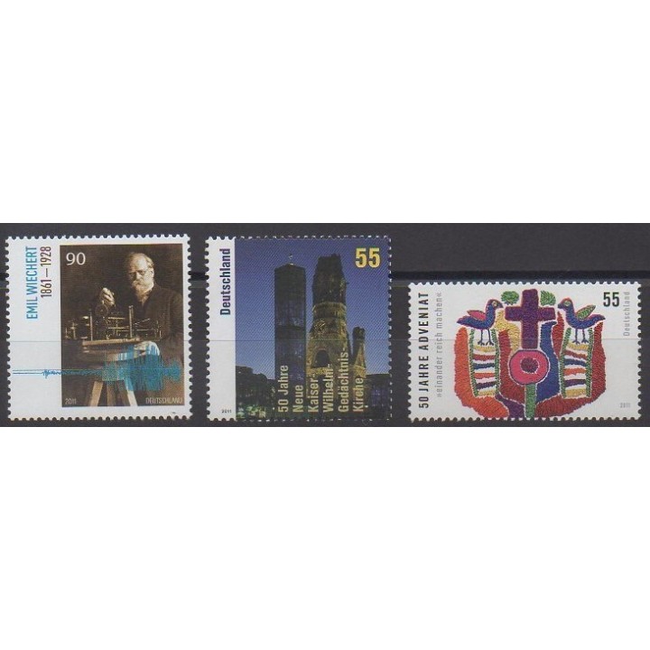 Acheter cette série de timbres d'Allemagne de l'année 2011 (No 2722/2724).