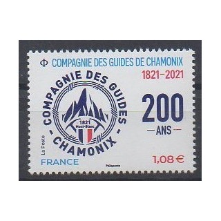 Acheter ce timbre de France de l'année 2021 (Guides de Chamonix).
