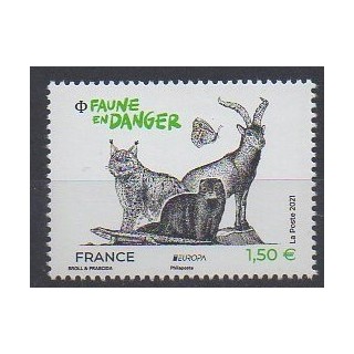 Buy this stamp of France of the year 2021 (Faune en danger).