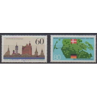Acheter cette série de timbres de l'Allemagne occidentale (RFA) de l'année 1985 (No 1072/1073).