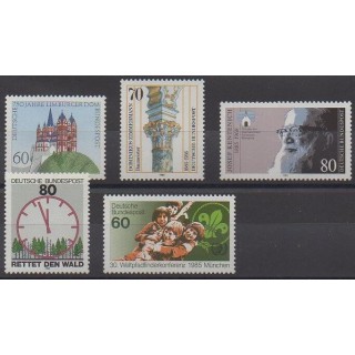 Acheter cette série de timbres de l'Allemagne occidentale (RFA) de l'année 1985 (No 1082/1086).