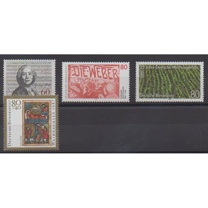 Acheter cette série de timbres de l'Allemagne occidentale (RFA) de l'année 1987 (No 1175/1178).