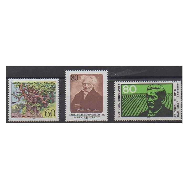 Buy this set of stamps of West Germany (FRG) of the year 1988 (Nb 1188/1190).