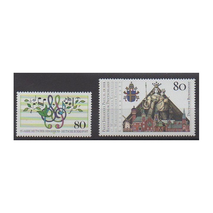Buy this set of stamps of West Germany (FRG) of the year 1987 (Nb 1151/1152).