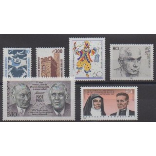 Acheter cette série de timbres de l'Allemagne occidentale (RFA) de l'année 1988 (No 1179/1184).