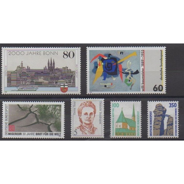 Buy this set of stamps of West Germany (FRG) of the year 1989 (Nb 1234/1239).