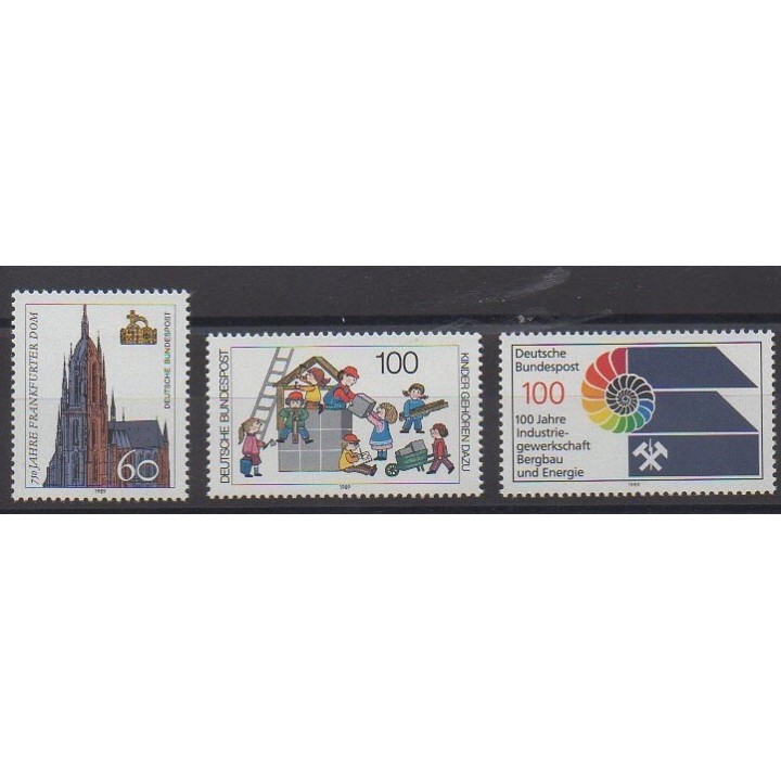 Acheter cette série de timbres de l'Allemagne occidentale (RFA) de l'année 1989 (No 1266/1268).