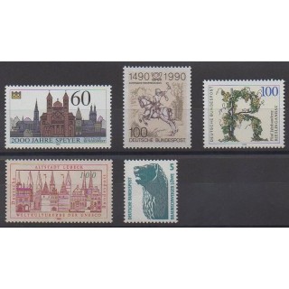 Buy this set of stamps of West Germany (FRG) of the year 1990 (Nb 1276/1280).