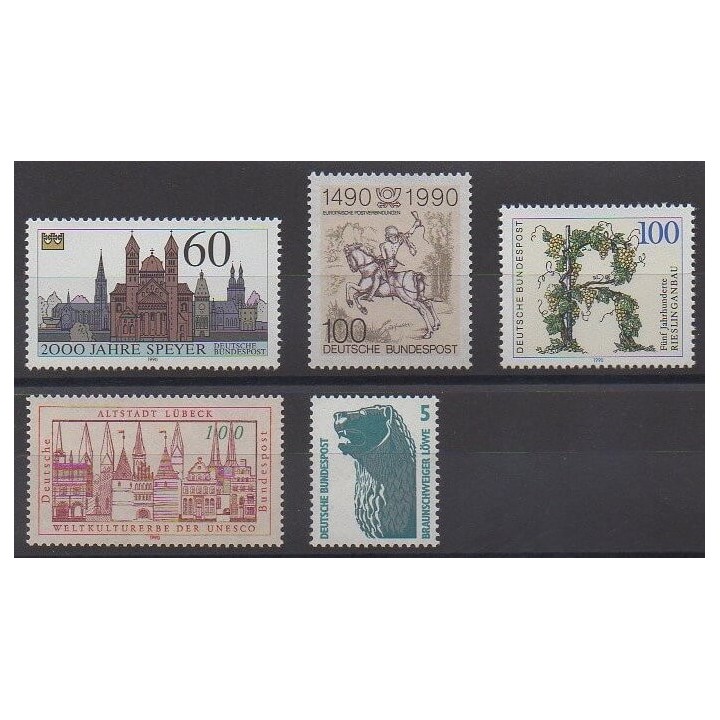 Buy this set of stamps of West Germany (FRG) of the year 1990 (Nb 1276/1280).