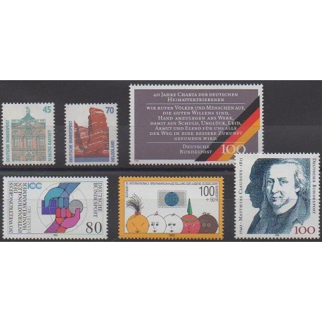 West Germany (FRG) - 1990 - Nb 1300/1305