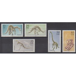 East Germany (GDR) - 1990 - Nb 2924/2928 - Prehistoric animals