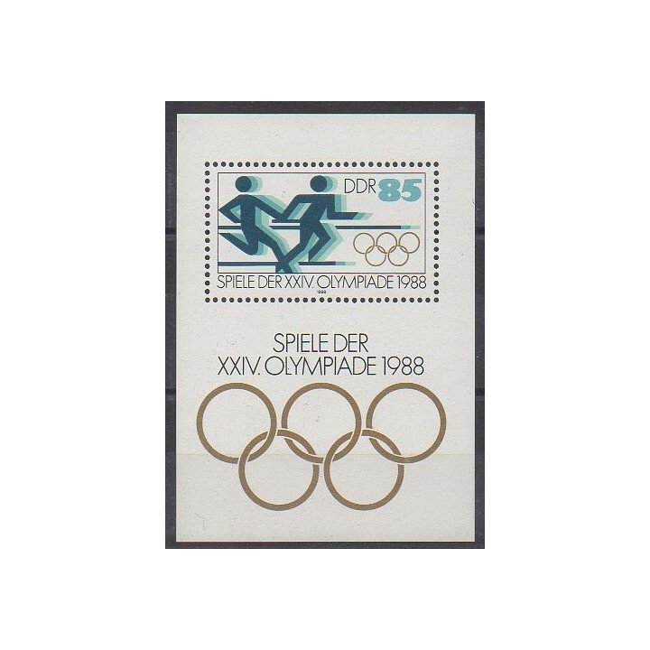 Buy this souvenir sheet  of East Germany (GDR) of the year 1988 (Nb BF93).