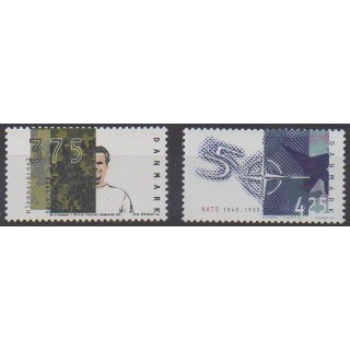 Buy this set of stamps of Denmark of the year 1999 (Nb 1212/1213).