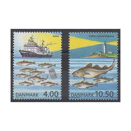 Denmark - 2002 - Nb 1319/1320 - Sea life