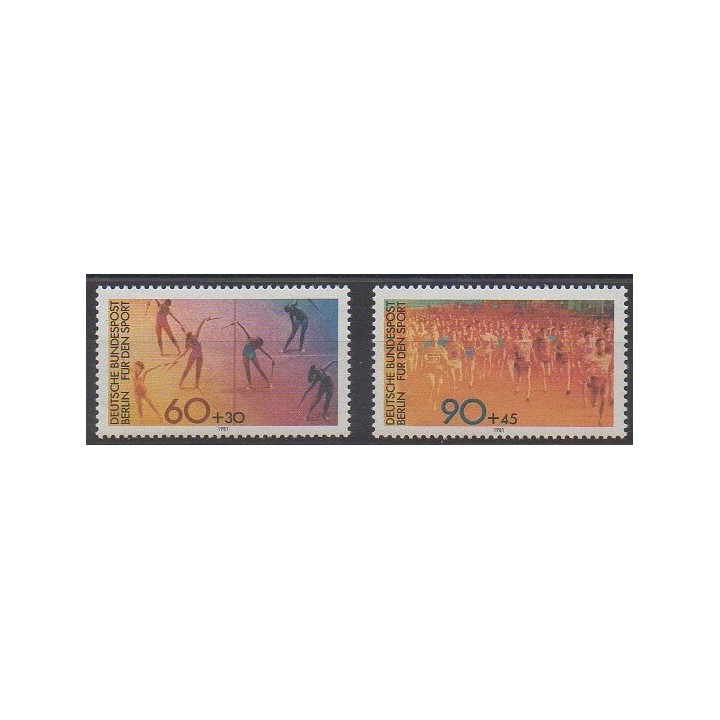 Acheter cette série de timbres de l'Allemagne occidentale (RFA - Berlin) de l'année 1981 (No 606/607).