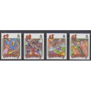 Acheter cette série de timbres de l'île de Guernesey de l'année 2002 (No 931/934).