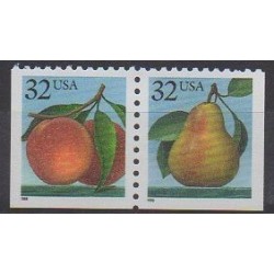 États-Unis - 1995 - No 2382/2383 - Fruits ou légumes