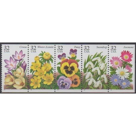 United States - 1996 - Nb 2467/2471 - Flowers