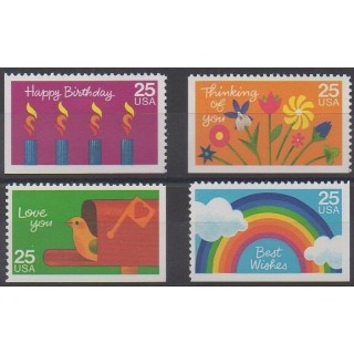 Acheter cette série de timbres des États-Unis de l'année 1988 (No 1841/1844).